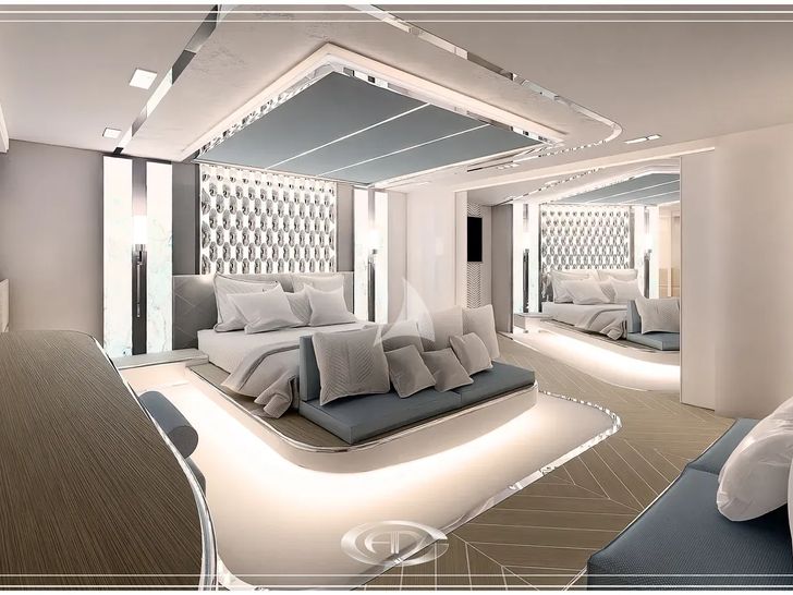 RENATA Cerri Cantieri Navali 40m - master cabin wide shot RENATA Cerri Cantieri Navali 40m - master cabin wide shot