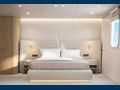 REPOSADO Tramontana Custom Yacht 52 m master cabin bed
