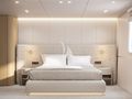 REPOSADO Tramontana Custom Yacht 52 m master cabin bed