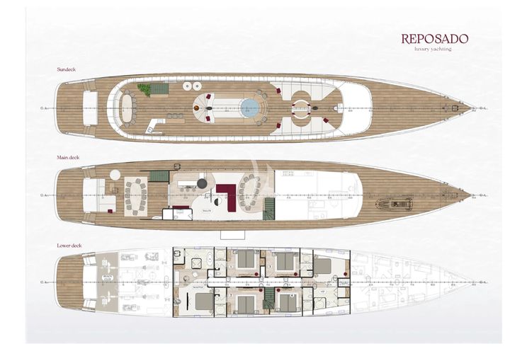 Layout for REPOSADO Tramontana Custom Yacht 52 m - layout