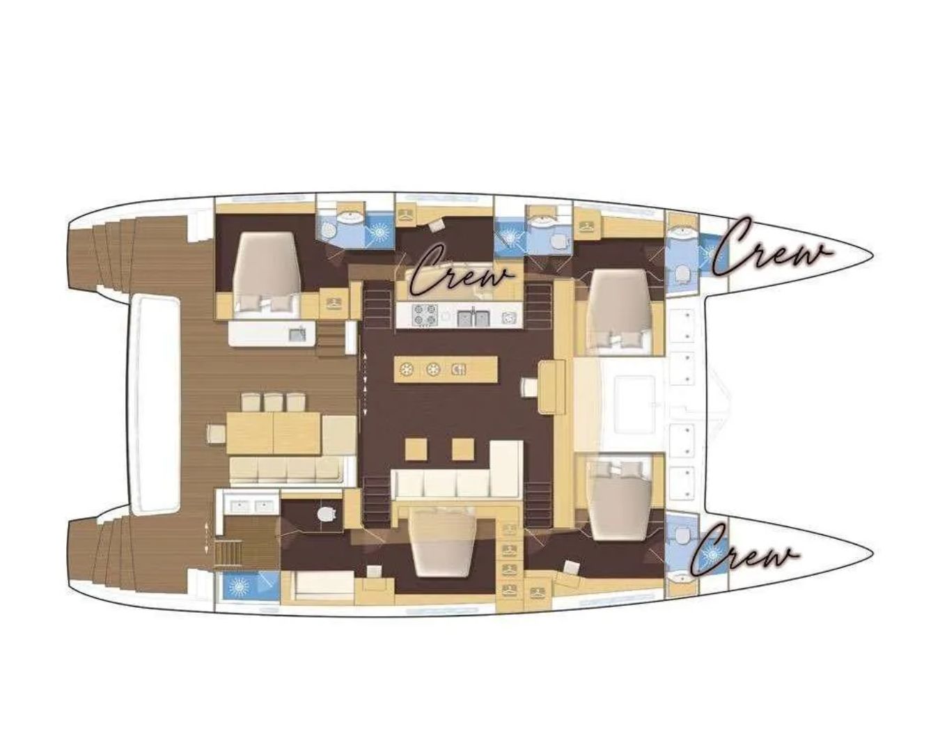 REVE2MER Lagoon 620 - cabin layout
