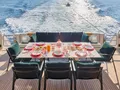 RIANA II Sanlorenzo SL118 - alfresco dining set up RIANA II Sanlorenzo SL118 - alfresco dining set up