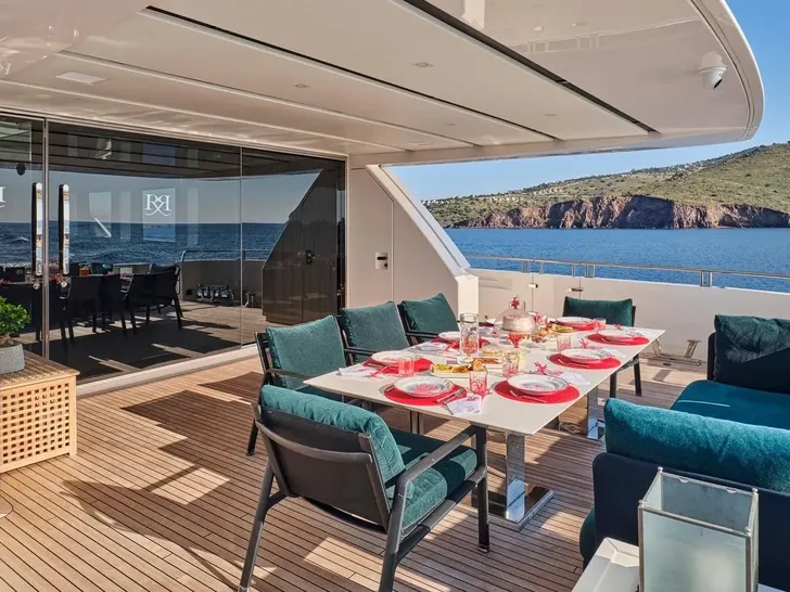 RIANA II Sanlorenzo SL118 - main aft deck RIANA II Sanlorenzo SL118 - main aft deck