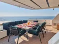 RIANA II Sanlorenzo SL118 - main aft deck alfresco dining area RIANA II Sanlorenzo SL118 - main aft deck alfresco dining area