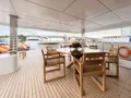 RISING DAWN Gulf Craft 43m - sky deck aft alfresco dining area and jacuzzi RISING DAWN Gulf Craft 43m - sky deck aft alfresco dining area and jacuzzi