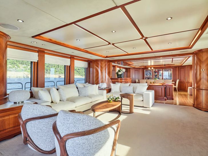 RIVA I Benetti Classic 120 - main saloon seating RIVA I Benetti Classic 120 - main saloon seating