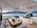 RIVIERA LIVING - Princess 35M,flybridge seating and bar area