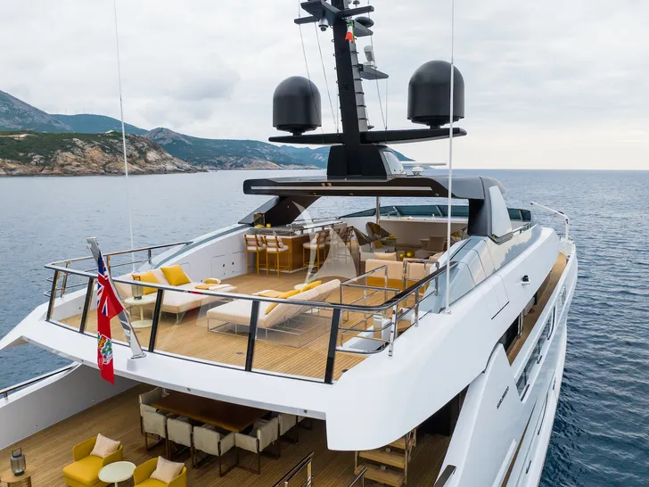 RMF Sanlorenzo 52 Steel - sun deck aft shot RMF Sanlorenzo 52 Steel - sun deck aft shot