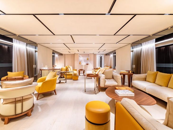 RMF Sanlorenzo 52Steel - main saloon multiple lounges RMF Sanlorenzo 52Steel - main saloon multiple lounges