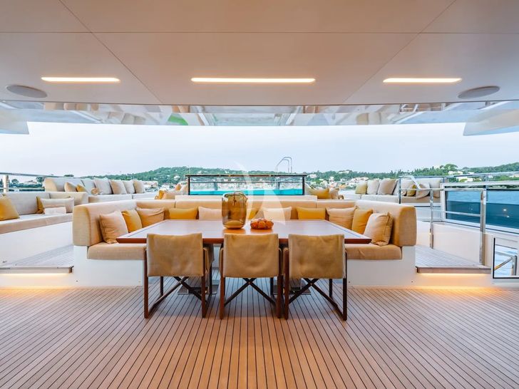 RMF Sanlorenzo 52Steel - sky deck lounge RMF Sanlorenzo 52Steel - sky deck lounge