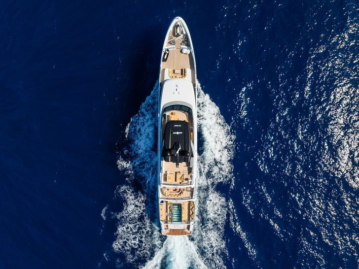 RMF Sanlorenzo 52Steel - top shot cruising RMF Sanlorenzo 52Steel - top shot cruising