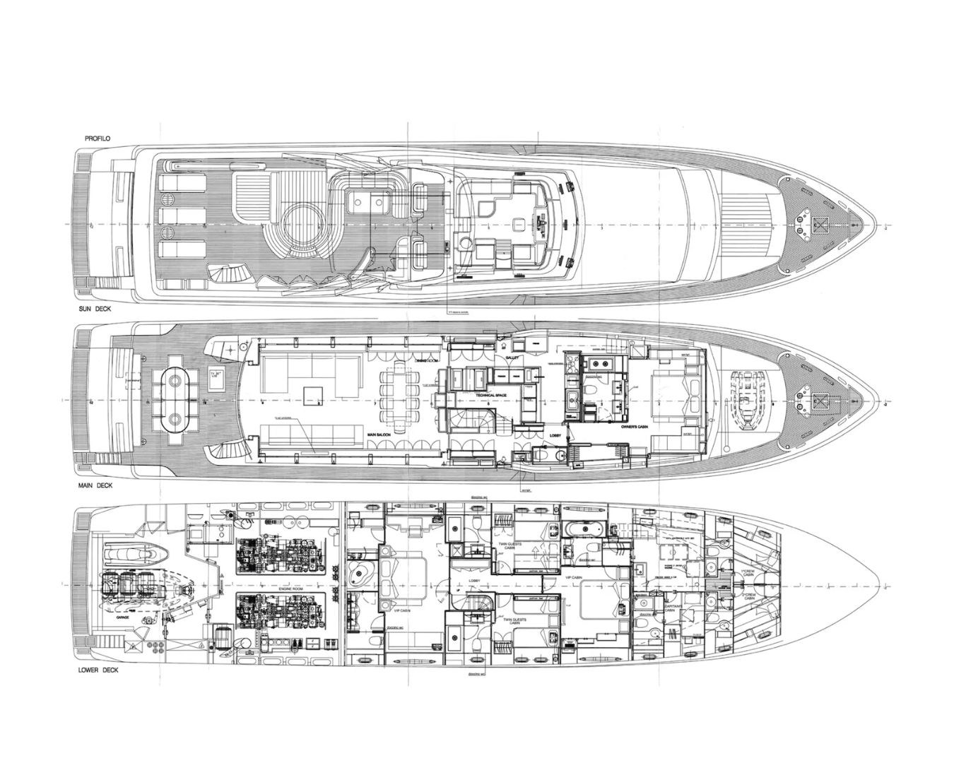 Layout for ROBUSTO Ferretti Custom Line 112 Next - layout