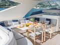 ROBUSTO Ferretti Custom Line 112 Next - sundeck alfresco dining area ROBUSTO Ferretti Custom Line 112 Next - sundeck alfresco dining area