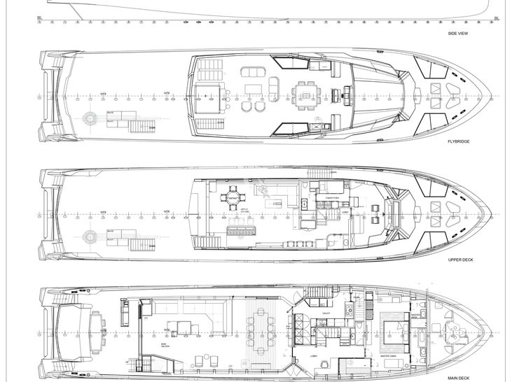 ROCKIT Numarine 37 XP motor yacht layout