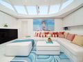 ROYAL RITA Sunreef 78 Power saloon seating with TV ROYAL RITA Sunreef 78 Power saloon seating with TV