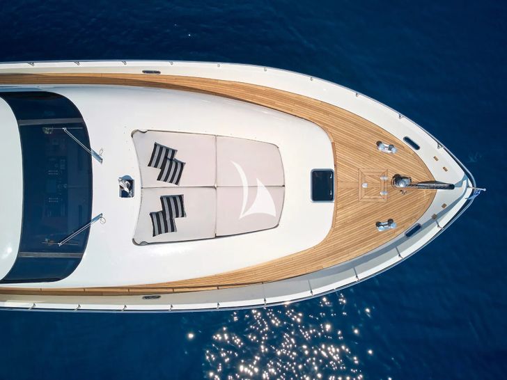 RUBY Tecnomar Velvet 83 - foredeck aerial shot RUBY Tecnomar Velvet 83 - foredeck aerial shot