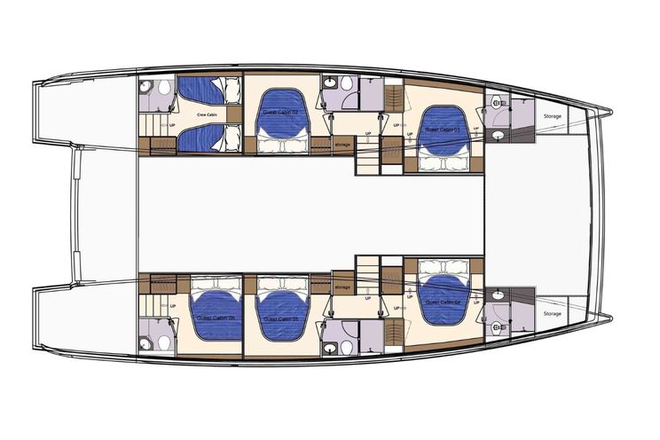Layout for RUMRUNNER Seaview 69 - layout