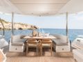 SAAHSA Sunseeker 76 - aft deck alfresco dining area SAAHSA Sunseeker 76 - aft deck alfresco dining area
