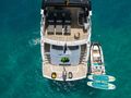 SAAHSA Sunseeker 76 Yacht aft deck and swimming platform with water toys