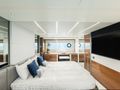 SAAHSA Sunseeker 76 - master cabin bed with TV SAAHSA Sunseeker 76 - master cabin bed with TV