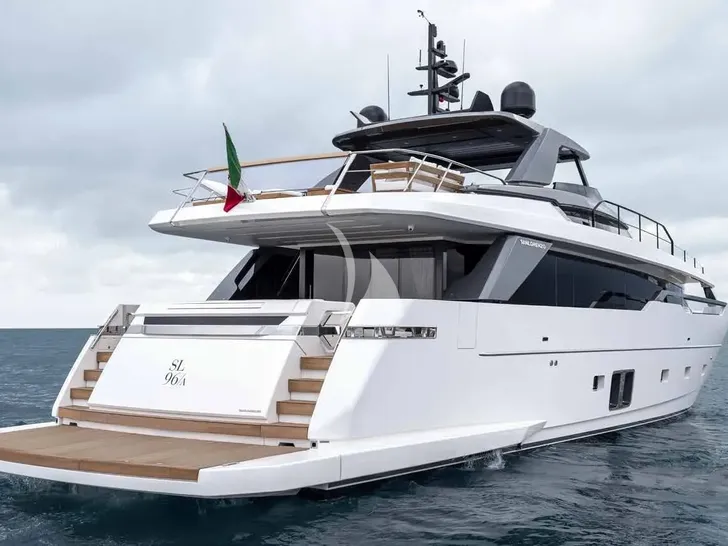 SAAM II Sanlorenzo SL96 - aft shot SAAM II Sanlorenzo SL96 - aft shot