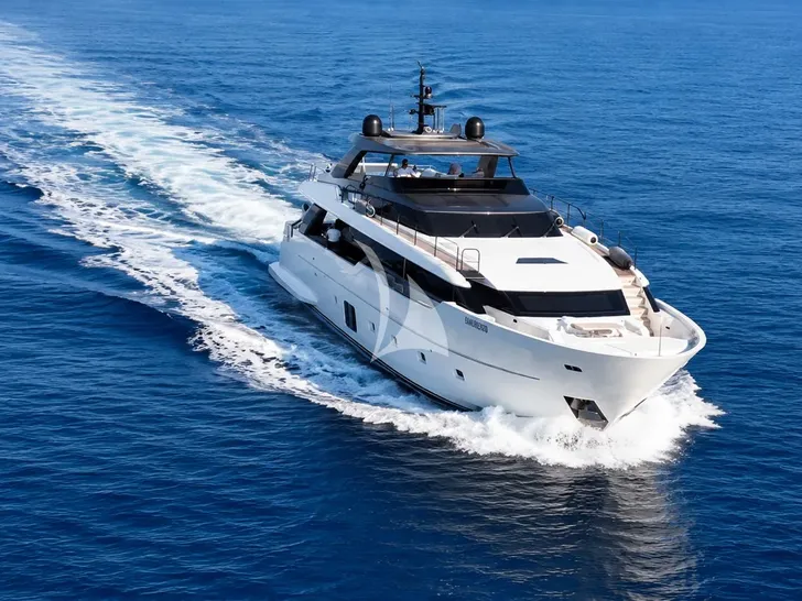 SAAM II Sanlorenzo SL96 - cruising forward shot SAAM II Sanlorenzo SL96 - cruising forward shot