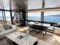 SAAM II Sanlorenzo SL96 - indoor dining area SAAM II Sanlorenzo SL96 - indoor dining area