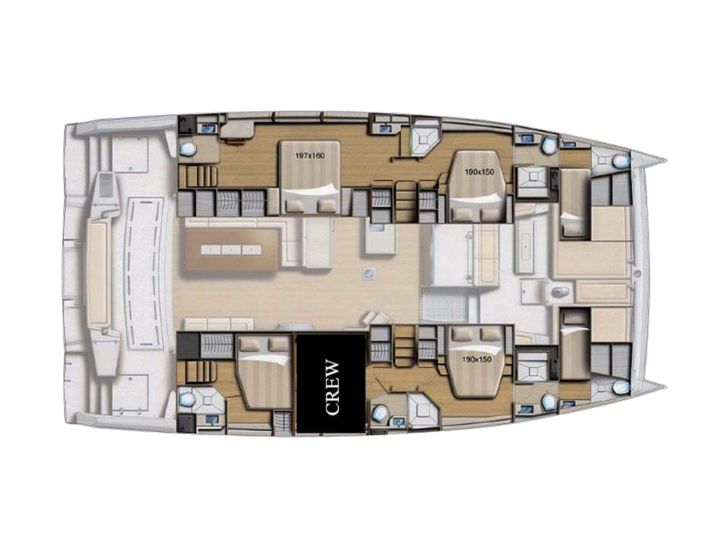 SAHANA Bali 5.4 - cabin layout SAHANA Bali 5.4 - cabin layout