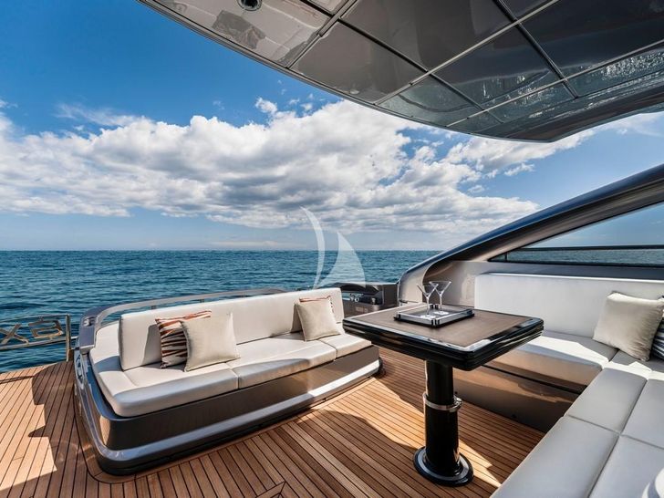SAINTS Pershing 6X aft deck SAINTS Pershing 6X aft deck