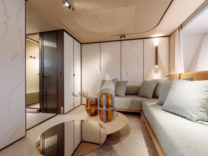 SAL Sanlorenzo SD90 - master cabin seating area SAL Sanlorenzo SD90 - master cabin seating area