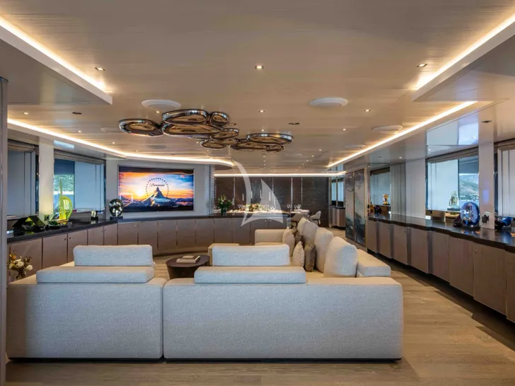 SALT CRN Ancona 61m - main saloon TV lounge SALT CRN Ancona 61m - main saloon TV lounge