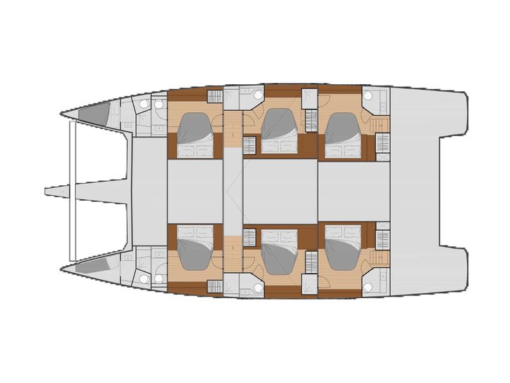 SAMANA 59 Fountaine Pajot - layout SAMANA 59 Fountaine Pajot - layout