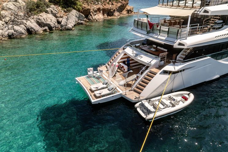 Charter Yacht SANCTUARY - Mangusta Oceano 43 - 5 Cabins - Athens - Mykonos - Paros - Greece