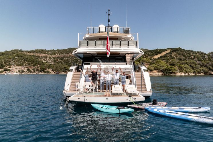 Charter Yacht SANCTUARY - Mangusta Oceano 43 - 5 Cabins - Athens - Mykonos - Paros - Greece