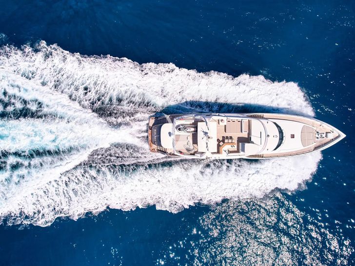 SANJANA Leight Notika Centaurian 108 - cruising top aerial shot SANJANA Leight Notika Centaurian 108 - cruising top aerial shot