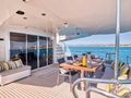SANJANA Leight Notika Centaurian 108 - aft deck dining area SANJANA Leight Notika Centaurian 108 - aft deck dining area