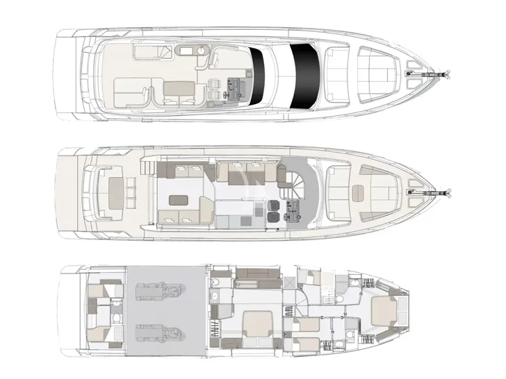 SBK Azimut 68 Fly - layout SBK Azimut 68 Fly - layout