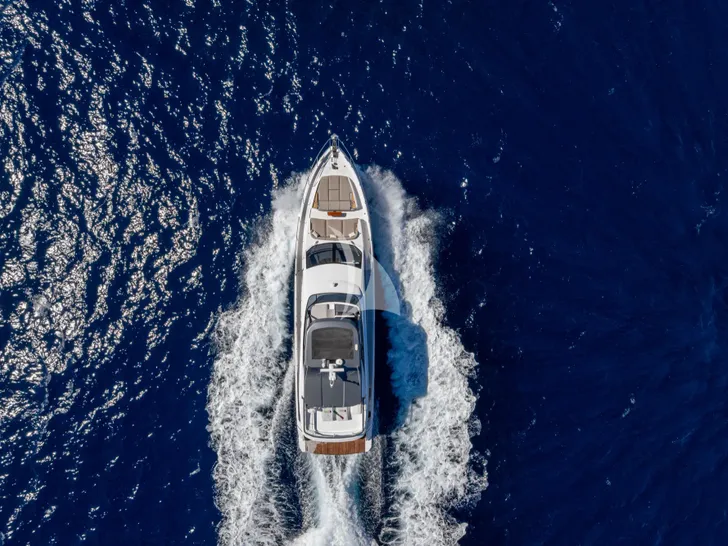 SBK Azimut 68 Fly - top aerial shot cruising SBK Azimut 68 Fly - top aerial shot cruising