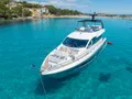 SWEET CAROLINA Sunseeker Manhattan 68 - anchored foredeck shot SWEET CAROLINA Sunseeker Manhattan 68 - anchored foredeck shot