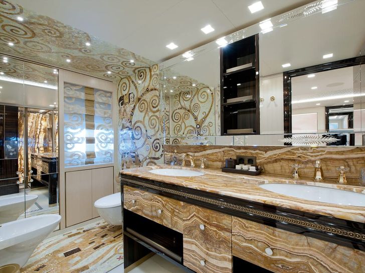 SCORPION Sanlorenzo 46m VIP cabin New York bathroom SCORPION Sanlorenzo 46m VIP cabin New York bathroom