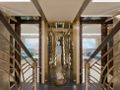 SCORPION Sanlorenzo 46m lower deck lobby glass statue SCORPION Sanlorenzo 46m lower deck lobby glass statue