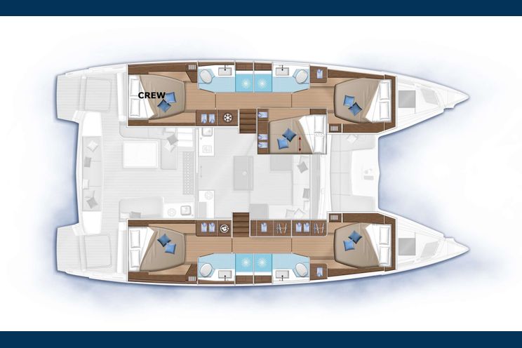 Layout for SCUBA DOO 50 - yacht layout