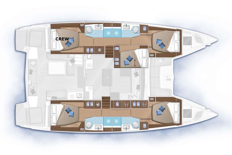 Layout for SCUBA DOO 50 - yacht layout