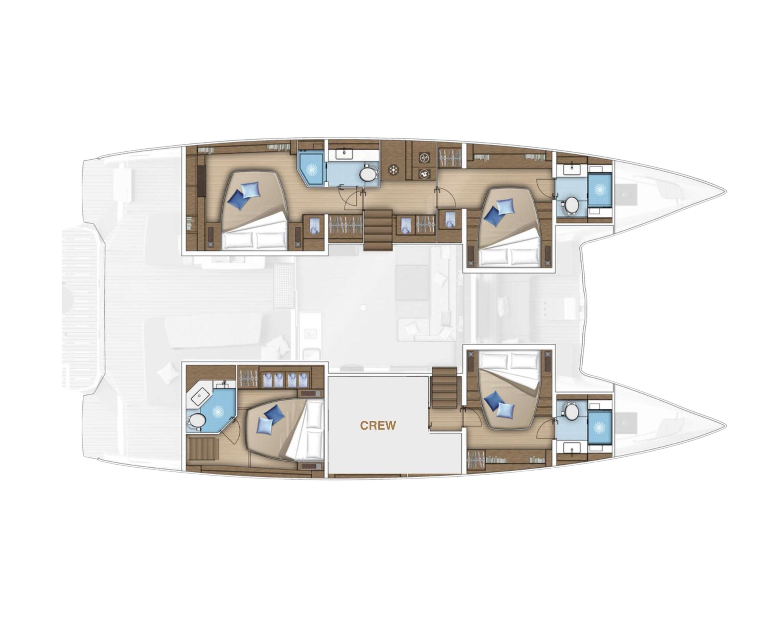 Layout for SCUBA DOO 55 Lagoon 55 - layout
