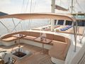 SEA BREEZE Custom Gulet 28m foredeck lounge and under the sail bronzing area