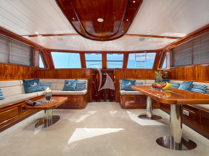 SEA BREEZE Custom Gulet 28m - saloon and indoor dining area SEA BREEZE Custom Gulet 28m - saloon and indoor dining area