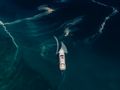 SEA LADY Dalla Pieta 80 aerial shot with waterlines