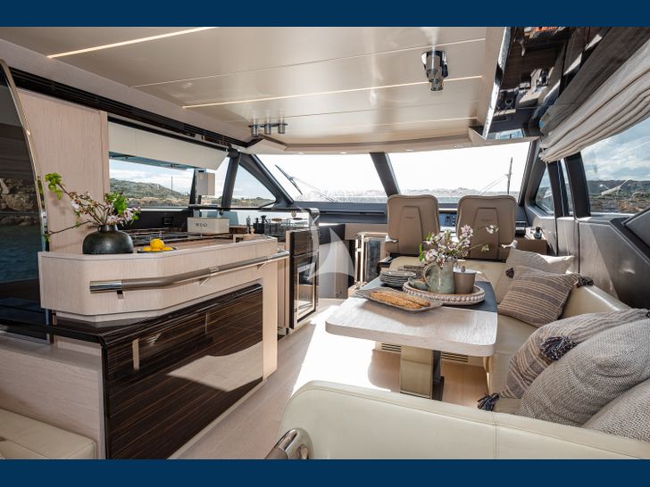 SEA YA Azimut 66 Fly dining area and galley