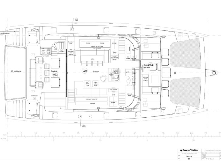 SEA BLISS Sunreef 70 - main deck layout SEA BLISS Sunreef 70 - main deck layout