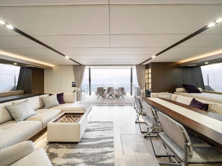 SEA BLISS Sunreef 70 - saloon lounge and dining SEA BLISS Sunreef 70 - saloon lounge and dining